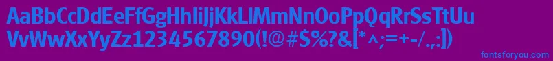 GlasgowBold Font – Blue Fonts on Purple Background