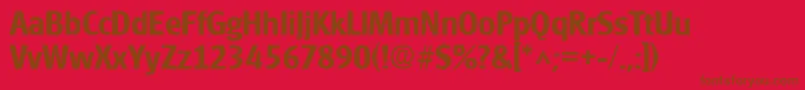 GlasgowBold Font – Brown Fonts on Red Background
