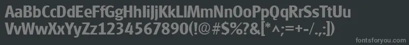 GlasgowBold Font – Gray Fonts on Black Background