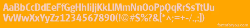 GlasgowBold Font – Pink Fonts on Orange Background