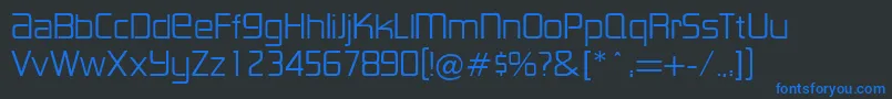 LancesterRegularDb Font – Blue Fonts on Black Background