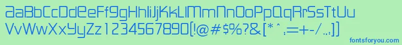 LancesterRegularDb Font – Blue Fonts on Green Background