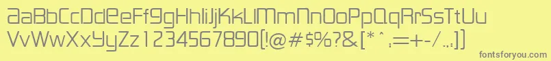 LancesterRegularDb Font – Gray Fonts on Yellow Background