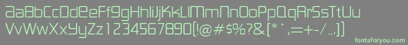 フォントLancesterRegularDb – 灰色の背景に緑のフォント