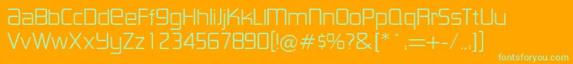 LancesterRegularDb Font – Green Fonts on Orange Background