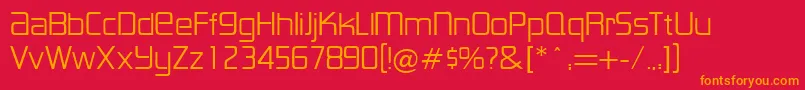 LancesterRegularDb Font – Orange Fonts on Red Background
