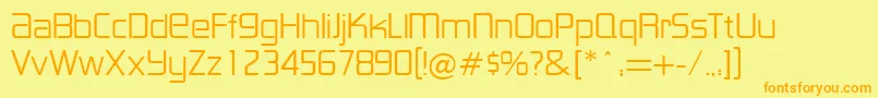 fuente LancesterRegularDb – Fuentes Naranjas Sobre Fondo Amarillo