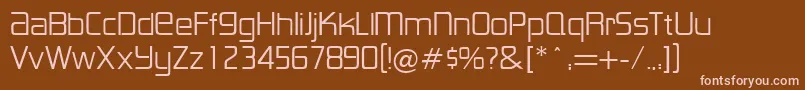 Więcej informacji o czcionce LancesterRegularDb Czcionka LancesterRegularDb – różowe czcionki na brązowym tle