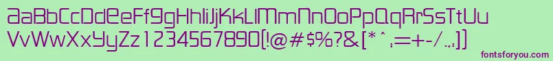 LancesterRegularDb Font – Purple Fonts on Green Background