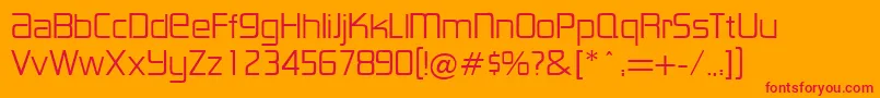 LancesterRegularDb Font – Red Fonts on Orange Background
