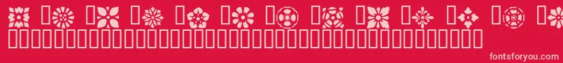 VictorianDesignsOne Font – Pink Fonts on Red Background