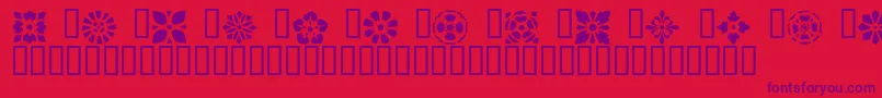 VictorianDesignsOne Font – Purple Fonts on Red Background