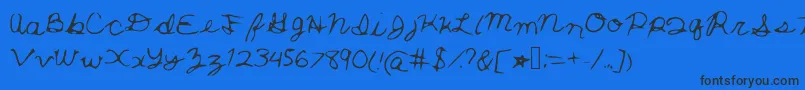 Thatswhathesaid Font – Black Fonts on Blue Background