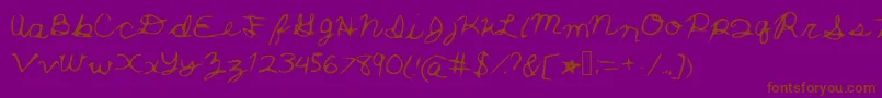 Thatswhathesaid-Schriftart – Braune Schriften auf violettem Hintergrund