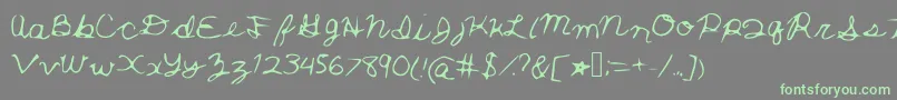 Thatswhathesaid-Schriftart – Grüne Schriften auf grauem Hintergrund