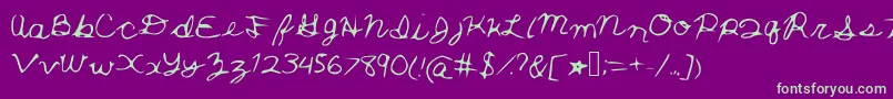 Thatswhathesaid Font – Green Fonts on Purple Background