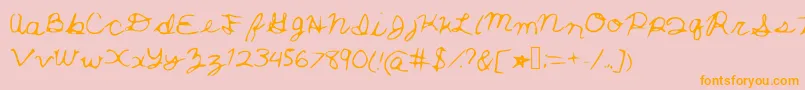 Thatswhathesaid Font – Orange Fonts on Pink Background