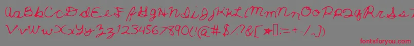 More about Thatswhathesaid Font Thatswhathesaid Font – Red Fonts on Gray Background