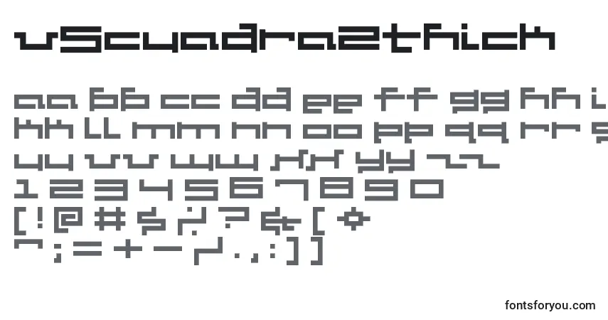Schriftart V5Cuadra2Thick – Alphabet, Zahlen, spezielle Symbole