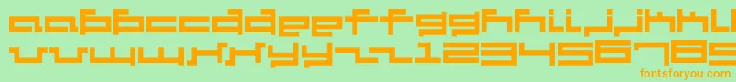 Police V5Cuadra2Thick – polices orange sur fond vert