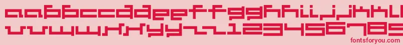 V5Cuadra2Thick Font – Red Fonts on Pink Background