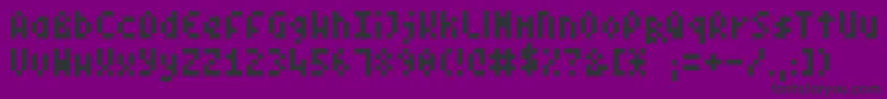 PixelSymtext Font – Black Fonts on Purple Background