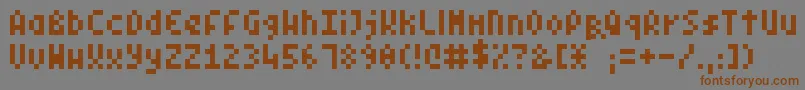 Шрифт PixelSymtext – коричневые шрифты на сером фоне