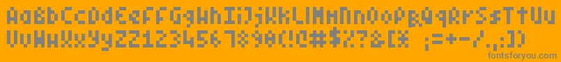 PixelSymtext Font – Gray Fonts on Orange Background