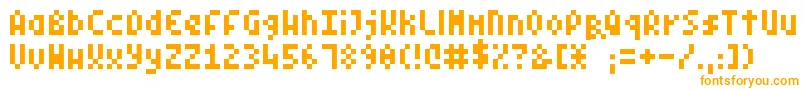 PixelSymtext-Schriftart – Orangefarbene Schriften