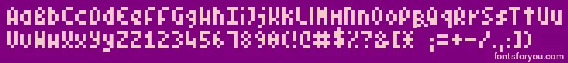 PixelSymtext Font – Pink Fonts on Purple Background