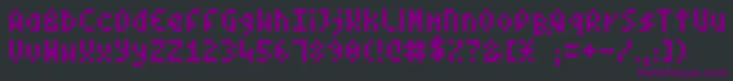 PixelSymtext-Schriftart – Violette Schriften auf schwarzem Hintergrund