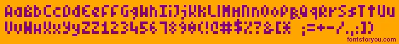 PixelSymtext Font – Purple Fonts on Orange Background