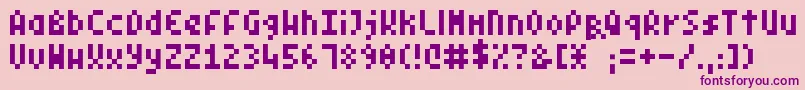 PixelSymtext Font – Purple Fonts on Pink Background
