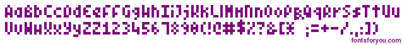 PixelSymtext Font – Purple Fonts on White Background