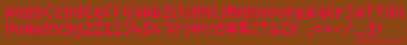 fuente PixelSymtext – Fuentes Rojas Sobre Fondo Marrón