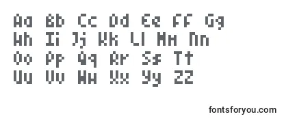 Überblick über die Schriftart PixelSymtext