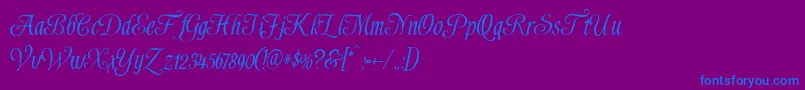 Shardee Font – Blue Fonts on Purple Background