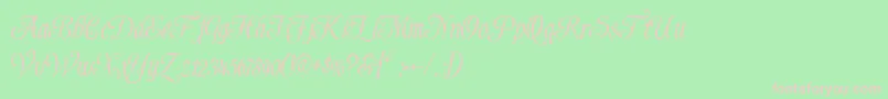 Shardee-fontti – vaaleanpunaiset fontit vihreällä taustalla