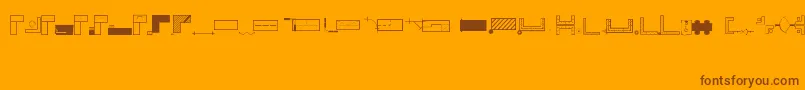 OfficeplanningRegular Font – Brown Fonts on Orange Background