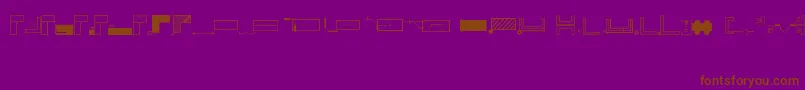 Шрифт OfficeplanningRegular – коричневые шрифты на фиолетовом фоне