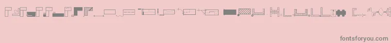Fonte OfficeplanningRegular – fontes cinzas em um fundo rosa