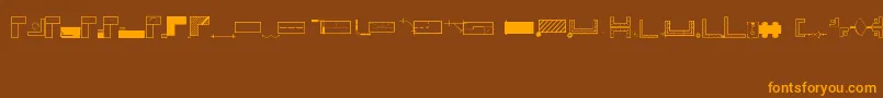 OfficeplanningRegular Font – Orange Fonts on Brown Background