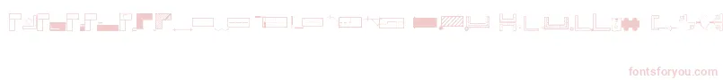 Fonte OfficeplanningRegular – fontes rosa em um fundo branco