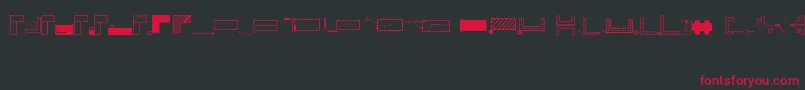 fuente OfficeplanningRegular – Fuentes Rojas Sobre Fondo Negro