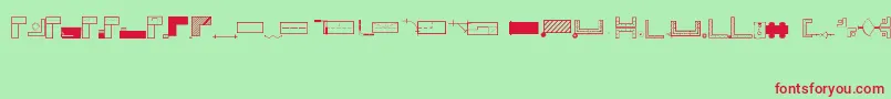 fuente OfficeplanningRegular – Fuentes Rojas Sobre Fondo Verde