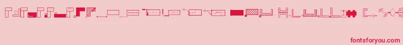 fuente OfficeplanningRegular – Fuentes Rojas Sobre Fondo Rosa