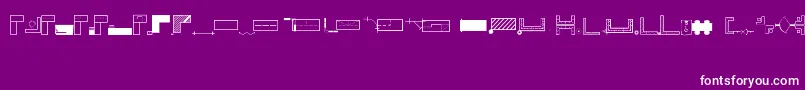 Шрифт OfficeplanningRegular – белые шрифты на фиолетовом фоне