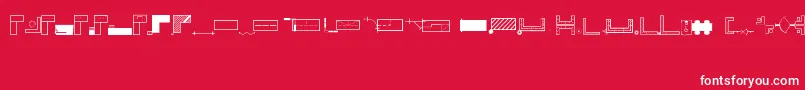 フォントOfficeplanningRegular – 赤い背景に白い文字