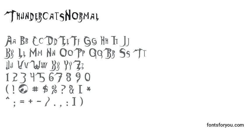 Шрифт ThundercatsNormal – алфавит, цифры, специальные символы