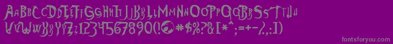 ThundercatsNormal Font – Gray Fonts on Purple Background